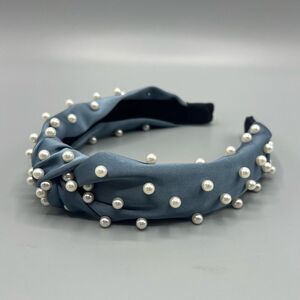 Arthur Jane Claire Blue Pearl-Studded Headband